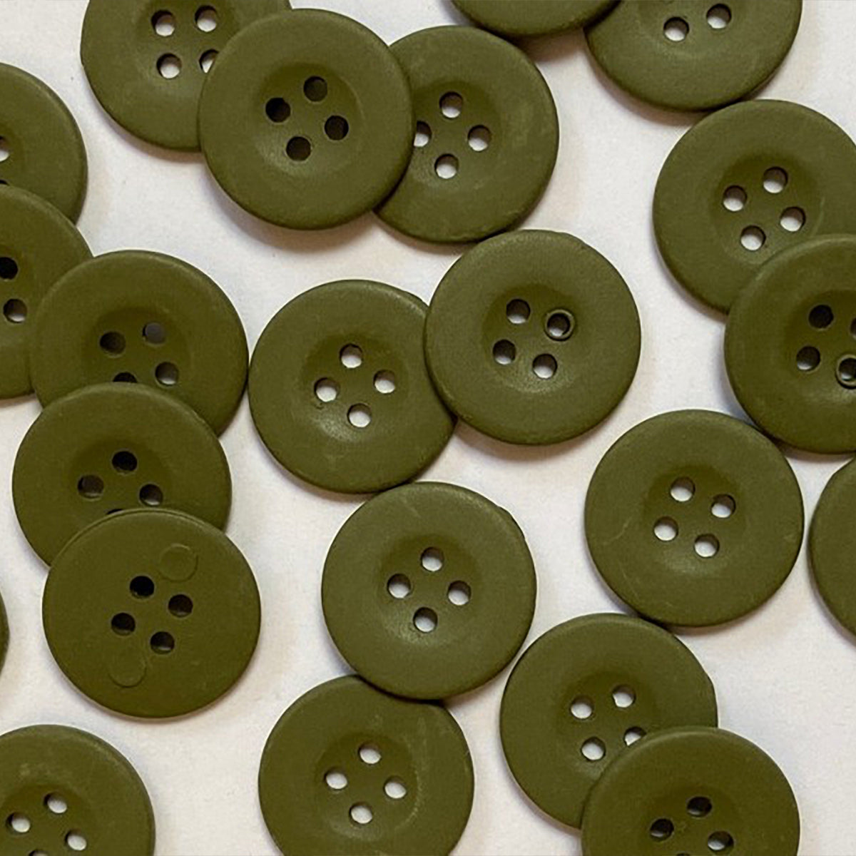 Matt khaki metal button