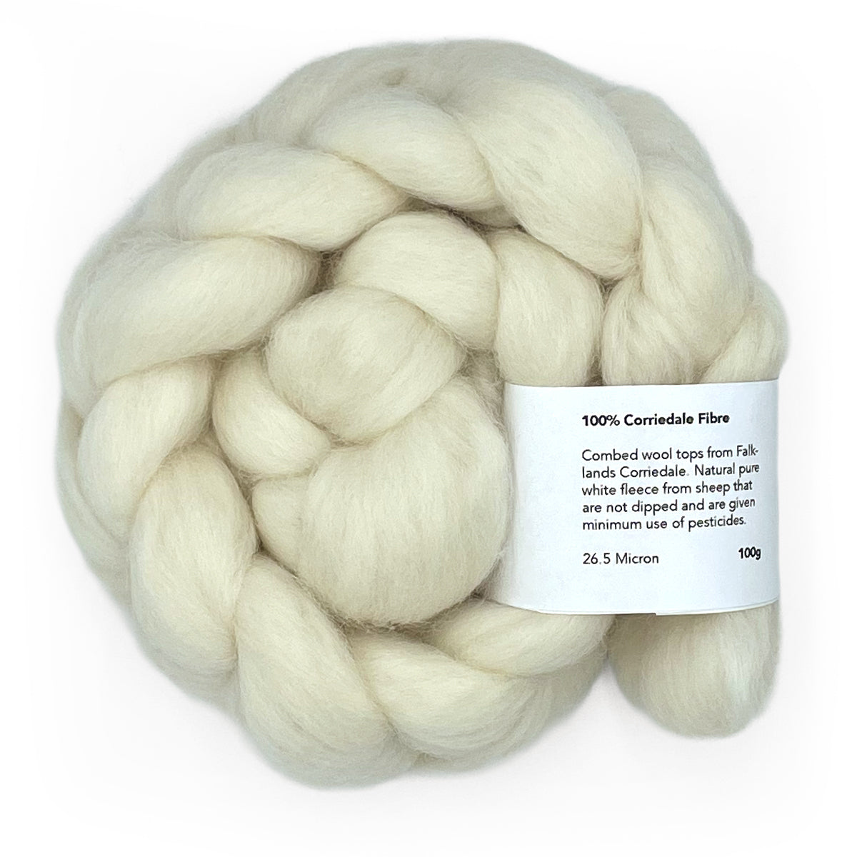 White Corriedale Wool Top