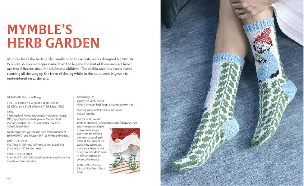 Knitted Moomin Socks by Linda Permanto
