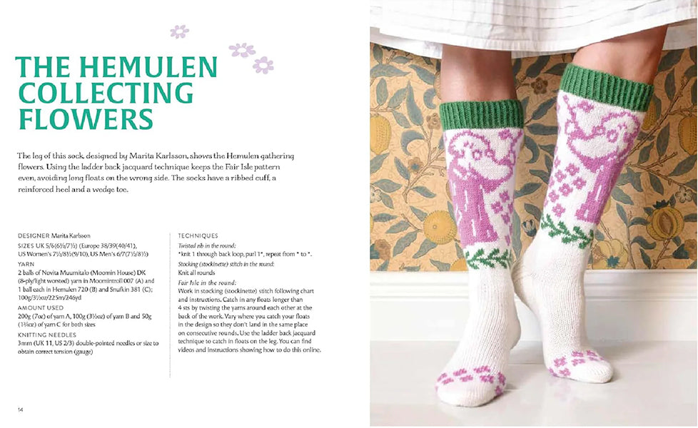 Knitted Moomin Socks by Linda Permanto