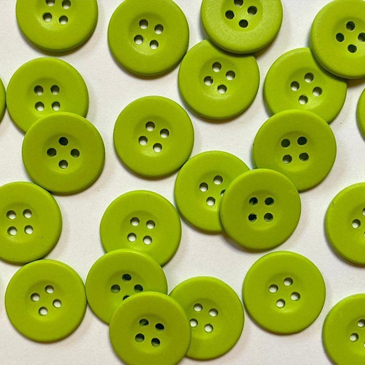 Matt fluro lime metal button