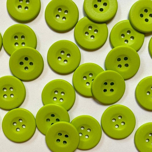 Matt fluro lime metal button