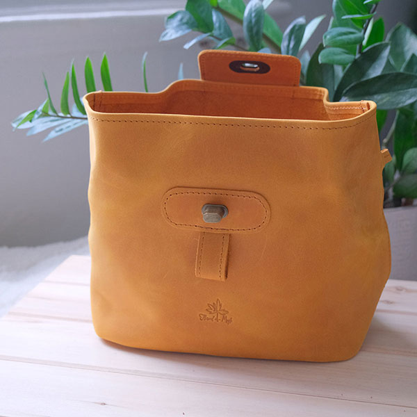 Leather Pop Up Bag